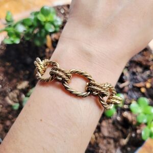 Vintage J. Crew Gold Chain Link Bracelet